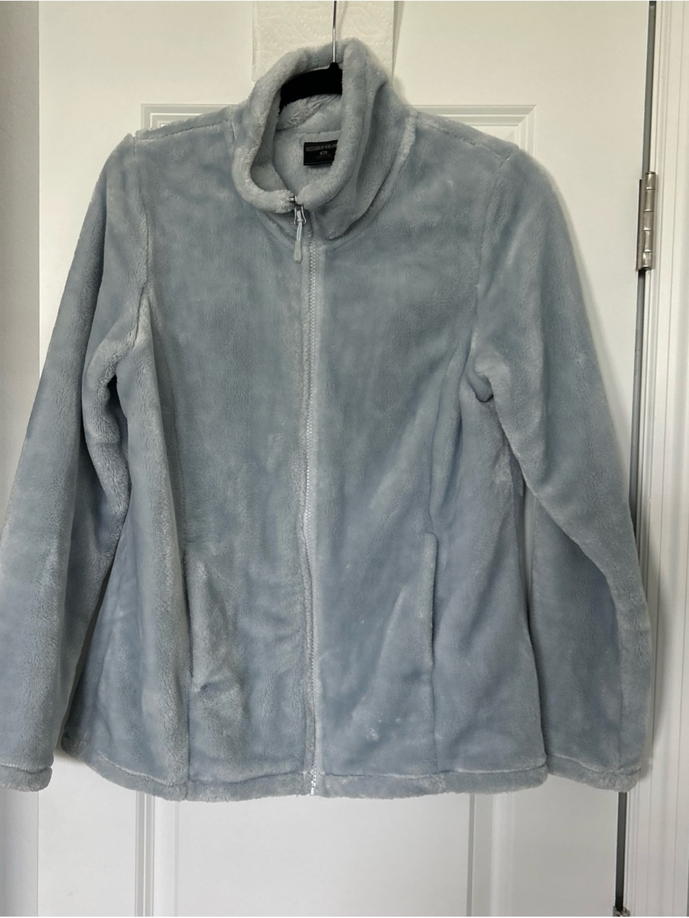 32 Degrees Heat Women's Fleece Jacket Size Medium Light Blue Plush Soft Full Zip